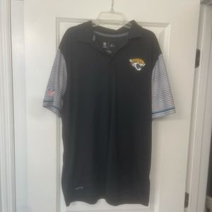 Jaguars NFL Striped Sleeve Polo